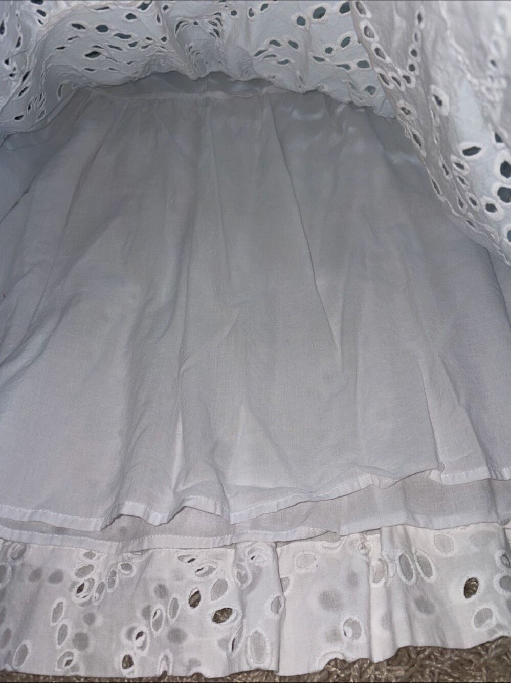 Tuckernuck White Eyelet Lace Palmer Mini Dress size M Cameran Eubanks Collab - Picture 7 of 12